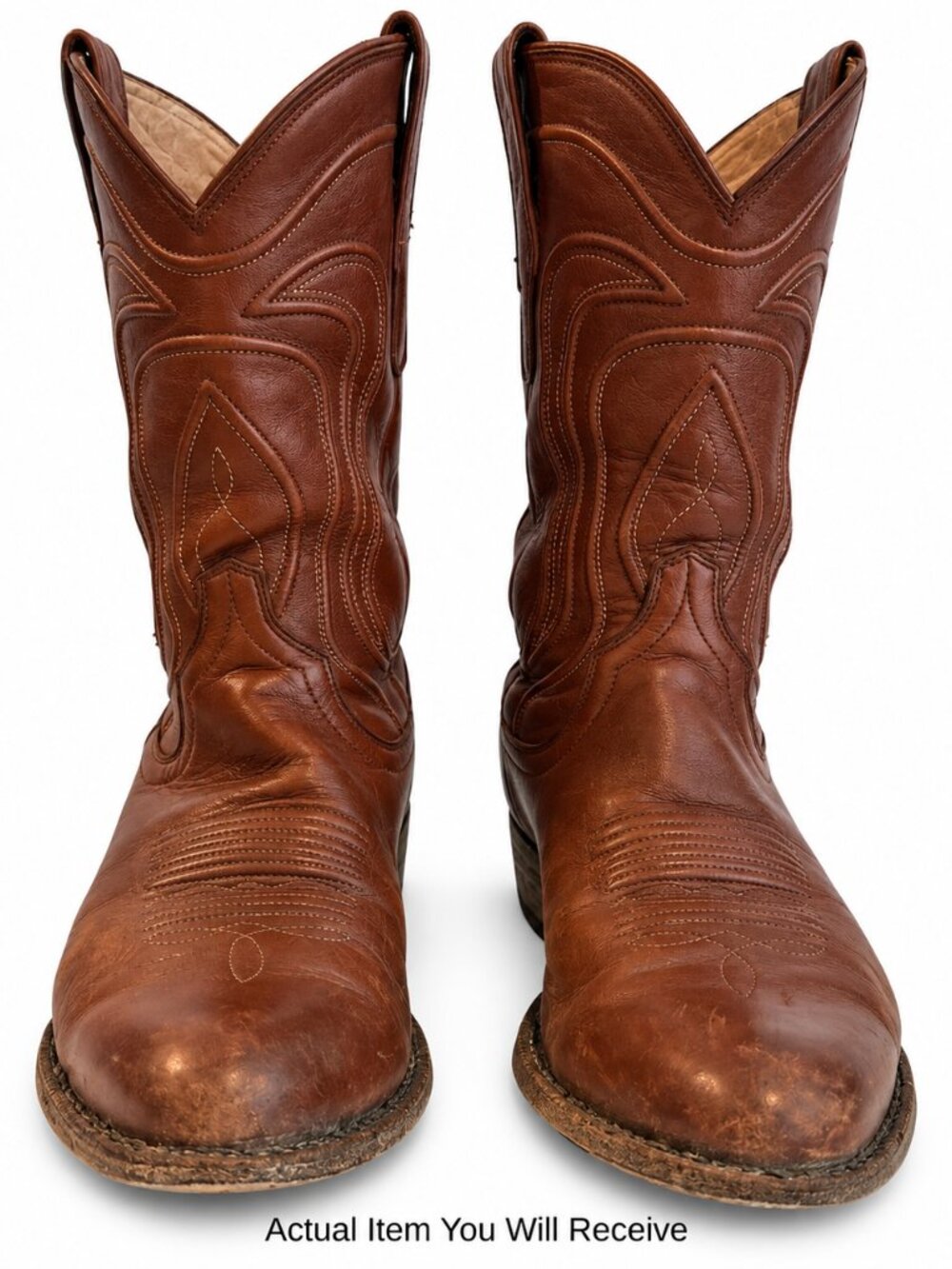 🤠 Tecovas The Cartwright Cowboy Boots Men 10D Scotch Goat Leather Western Brown - Picture 5 of 12